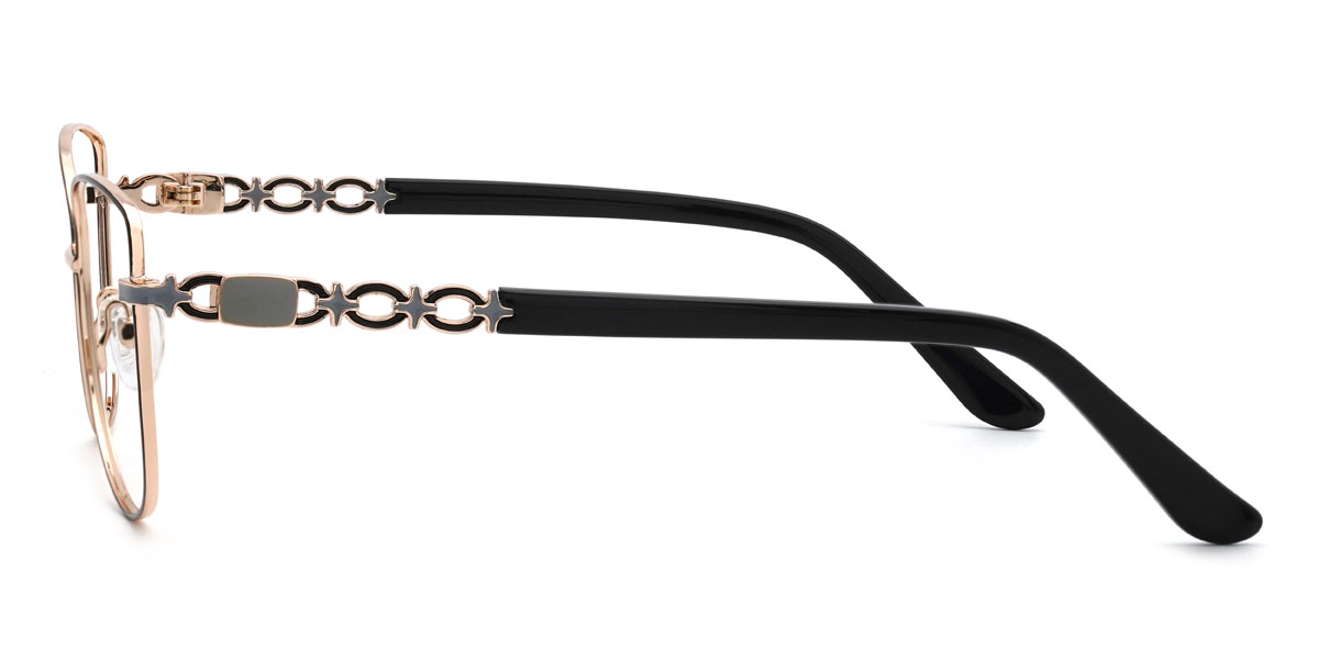 Gold Black Ainsley Glasses - Cat Eye Glasses