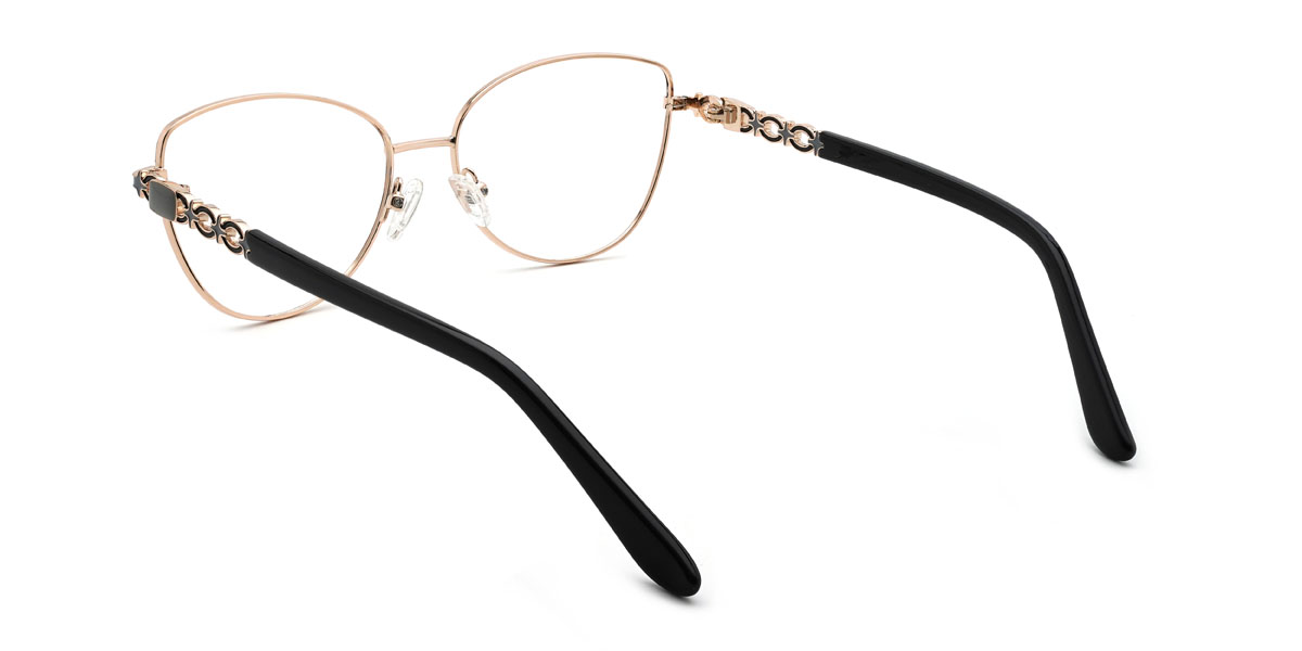 Gold Black Ainsley Glasses - Cat Eye Glasses