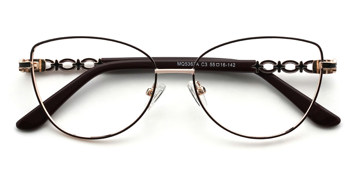Gold Brown Ainsley Glasses - Cat Eye Glasses