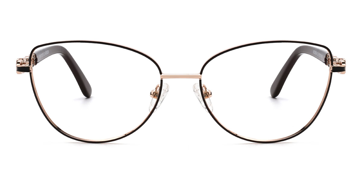 Gold Brown Ainsley Glasses - Cat Eye Glasses