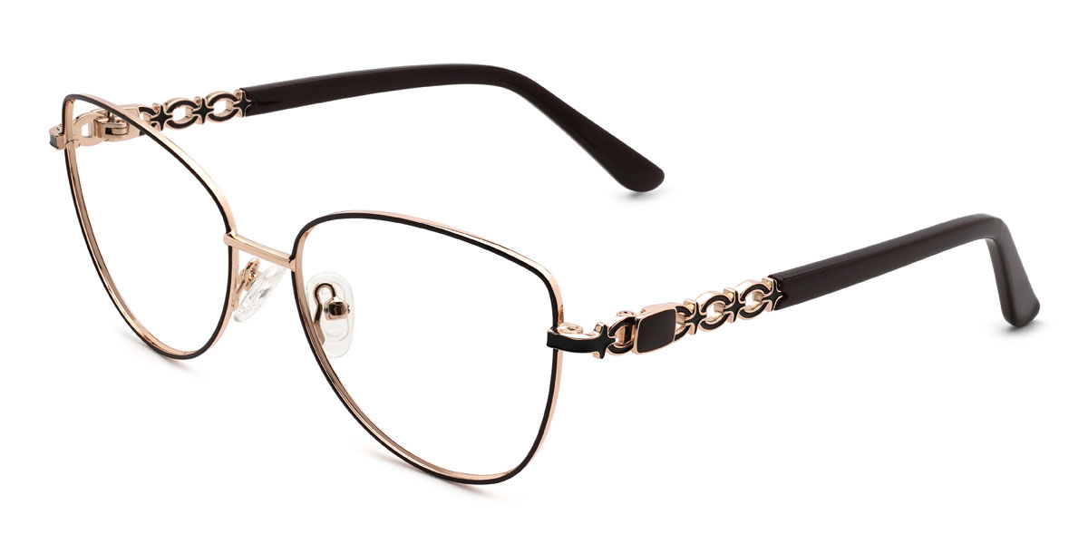 Gold Brown Ainsley Glasses - Cat Eye Glasses