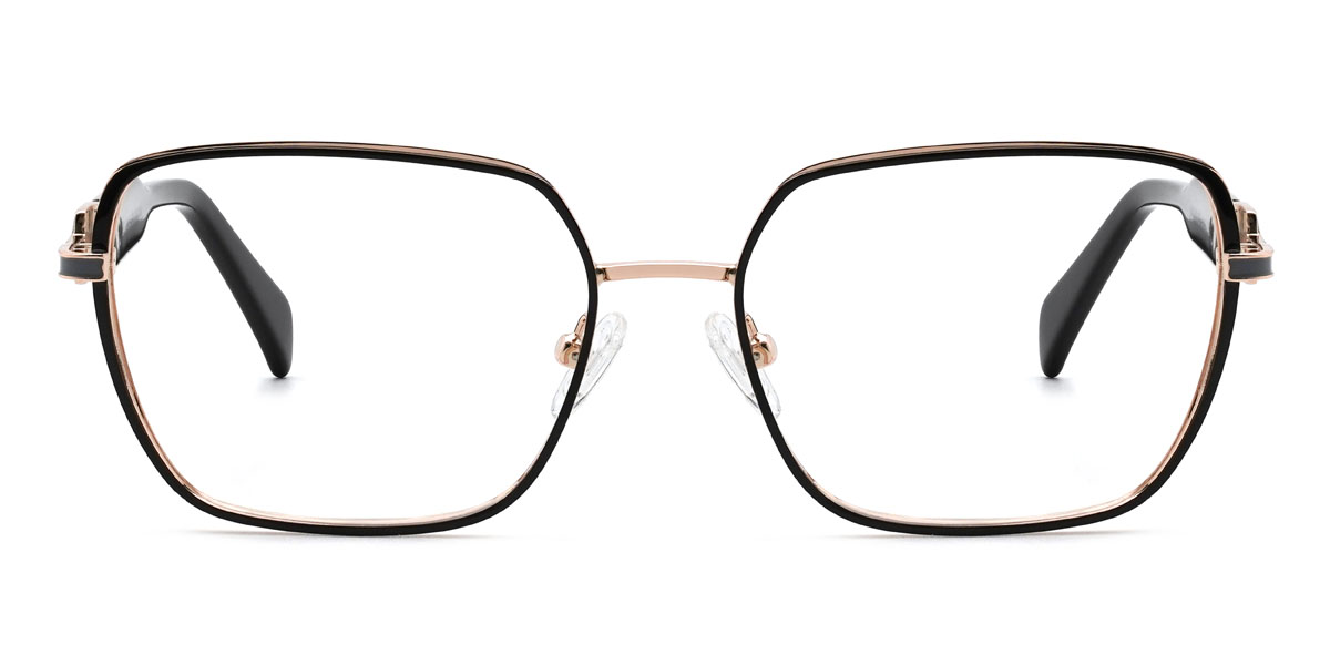 Black Katalina Glasses - Rectangle Glasses