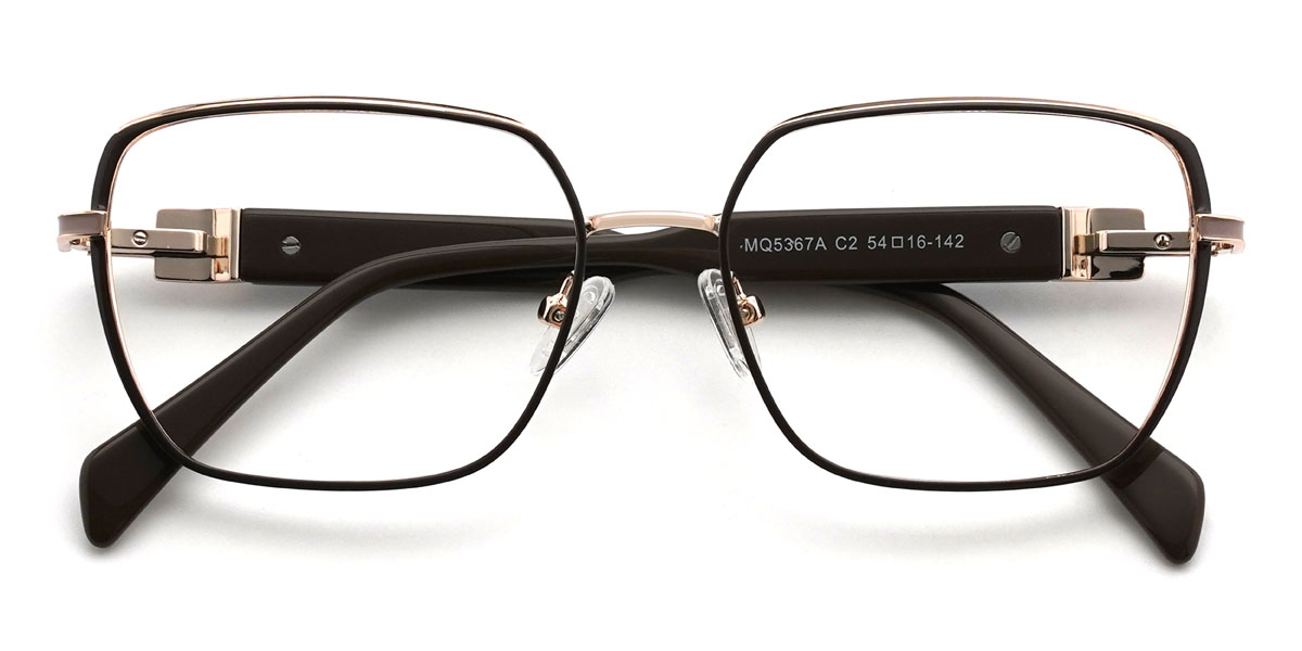 Brown Katalina Glasses - Rectangle Glasses