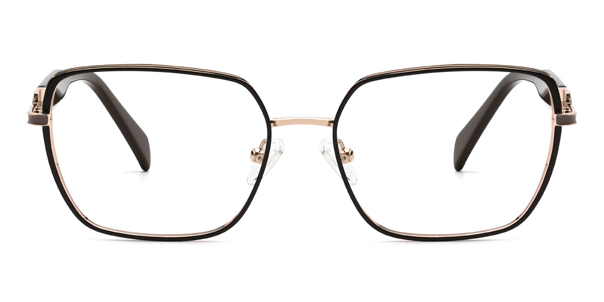 Brown Katalina Glasses - Rectangle Glasses