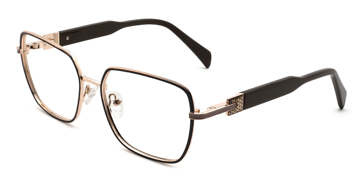 Brown Katalina Glasses - Rectangle Glasses