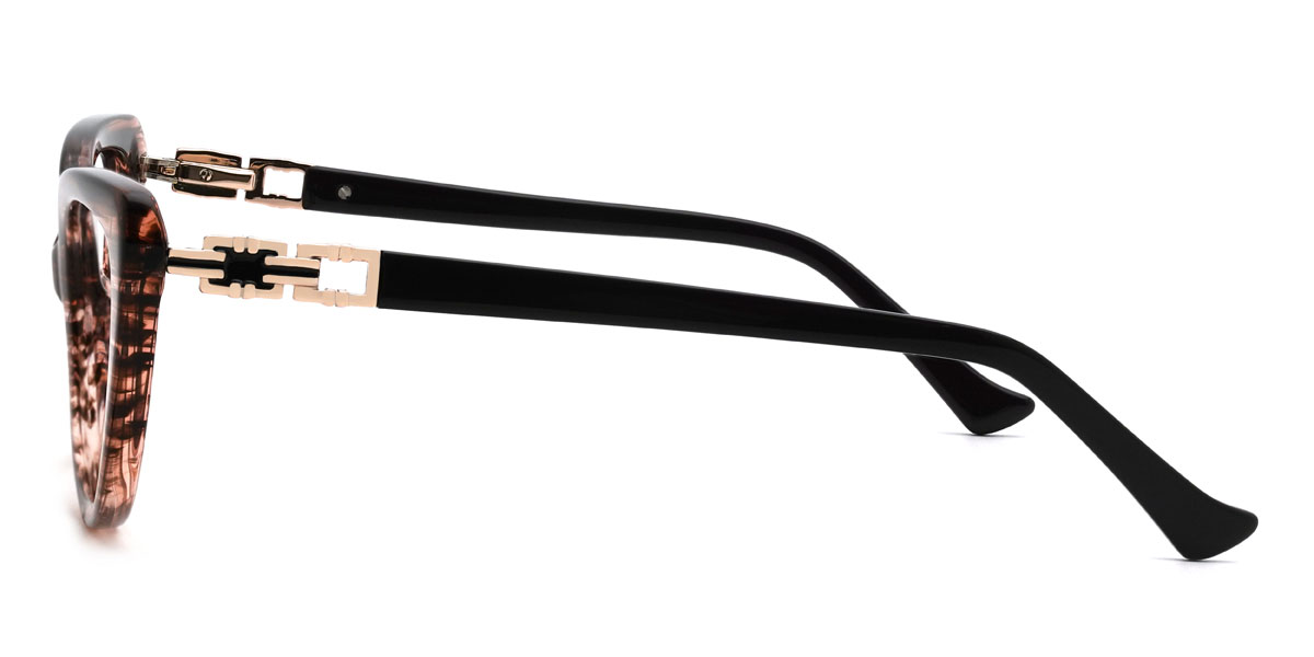 Brown Stripes Sarai Glasses - Cat Eye Glasses