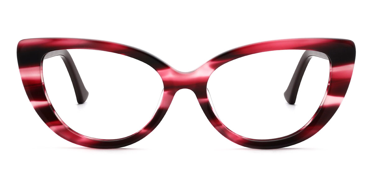 Pink Stripes Sarai Glasses - Cat Eye Glasses