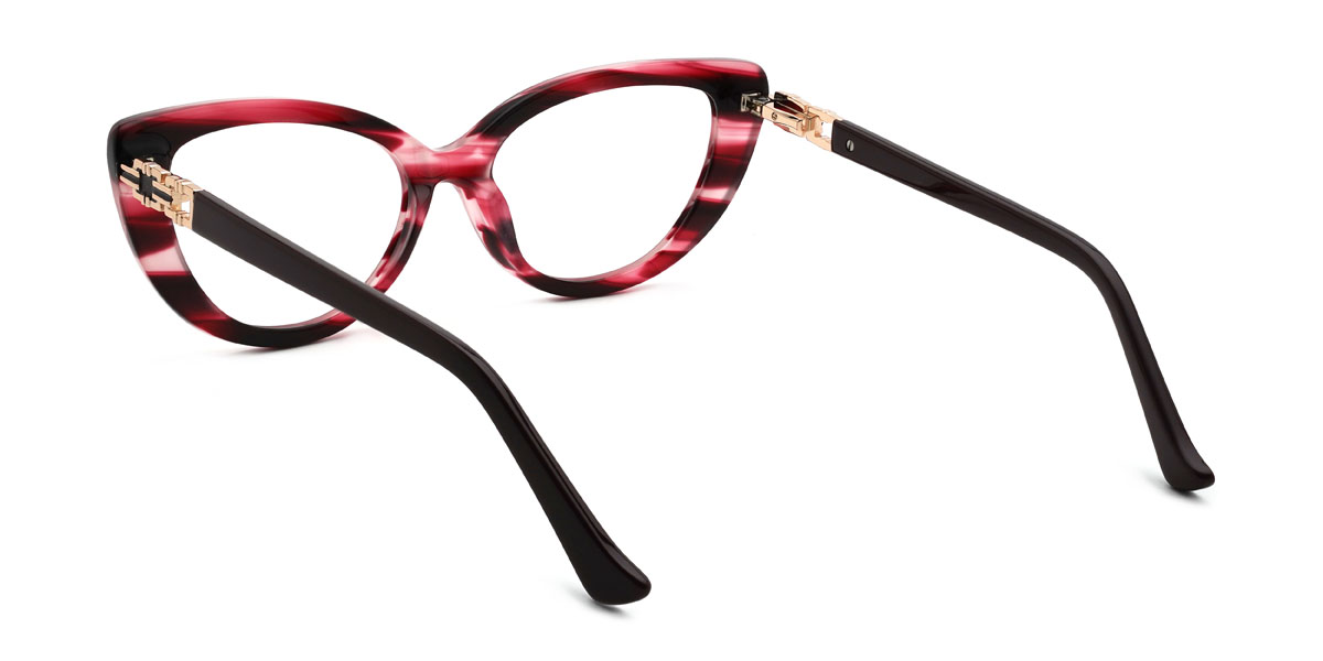 Pink Stripes Sarai Glasses - Cat Eye Glasses