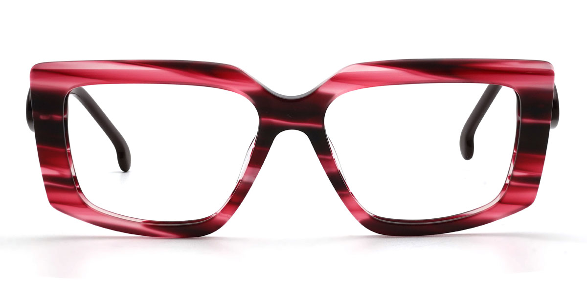 Pink Stripes Teddy Glasses - Rectangle Glasses