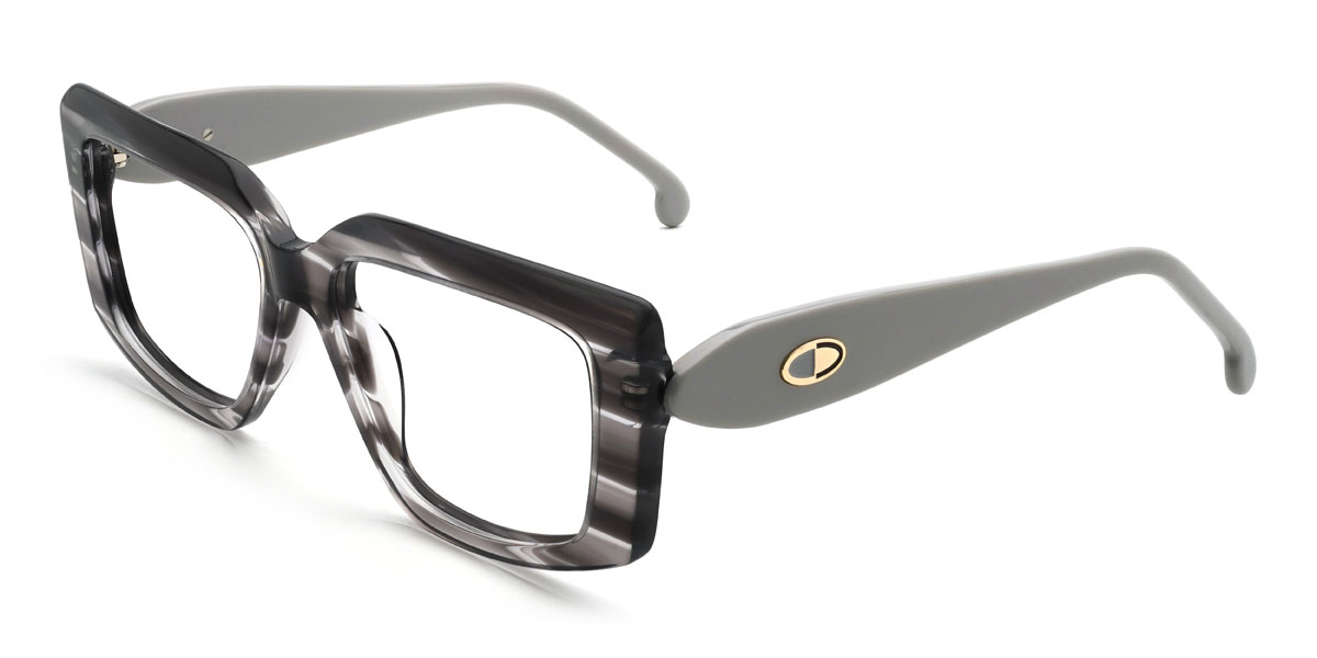 Gris Teddy Lunettes - Rectangle Glasses