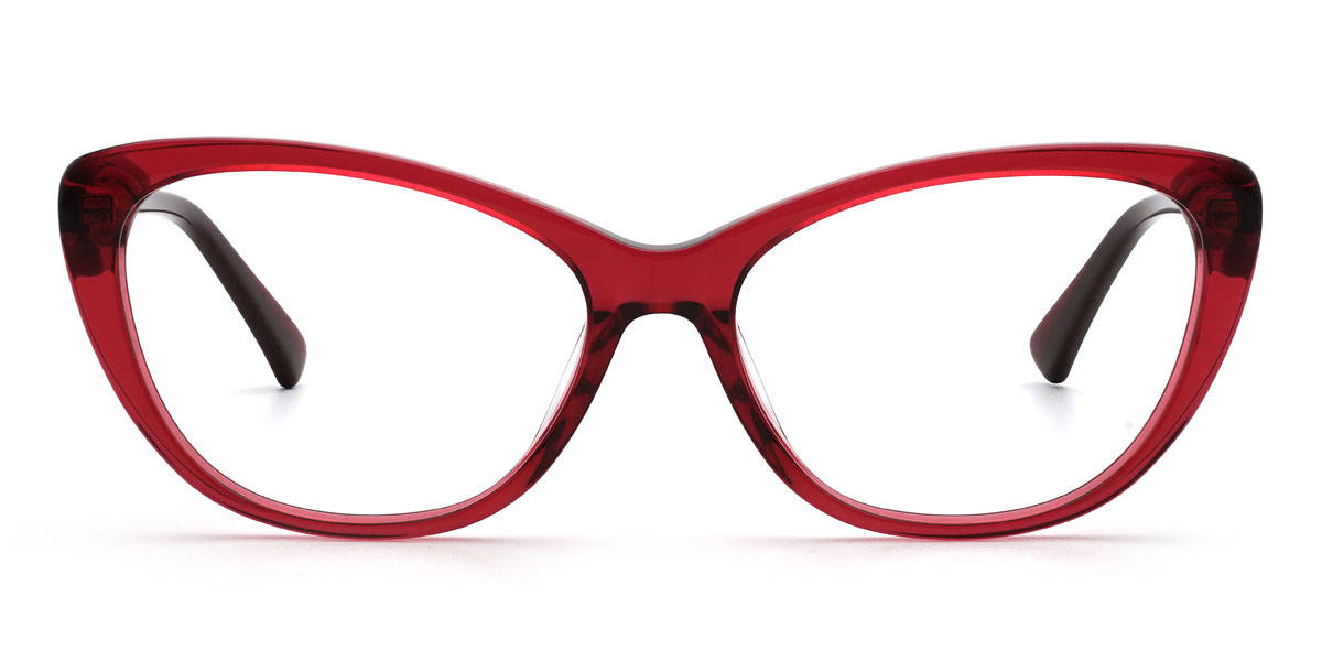 Red Adelina Glasses - Cat Eye Glasses