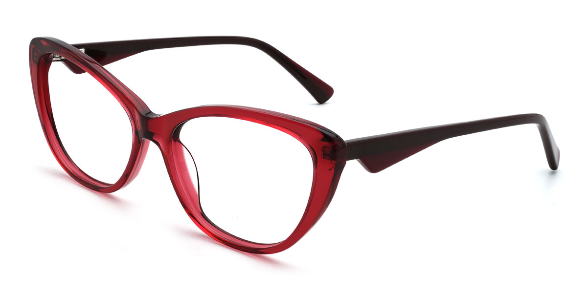 Red Adelina Glasses - Cat Eye Glasses