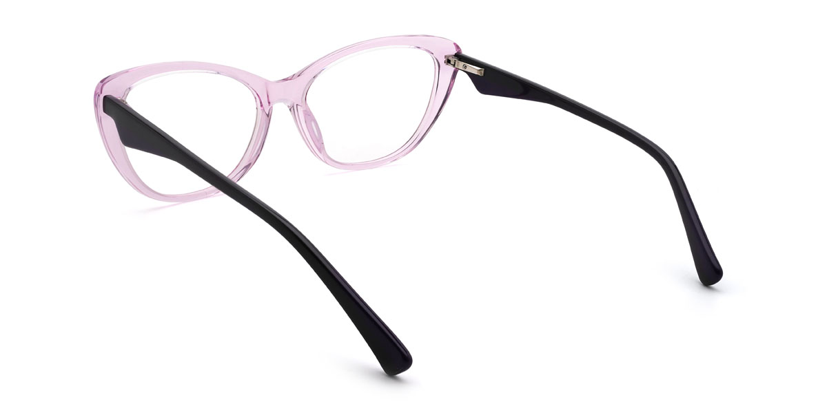 Clear Purple Adelina Glasses - Cat Eye Glasses