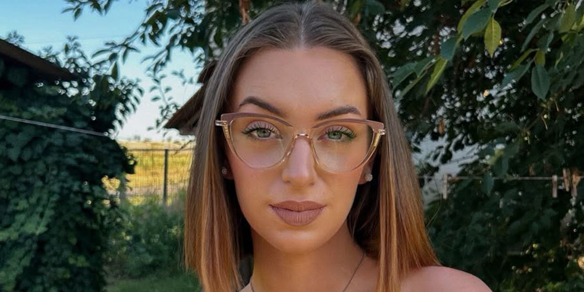 Camafeu   Brown Champagne Purity Óculos - Cat Eye Glasses