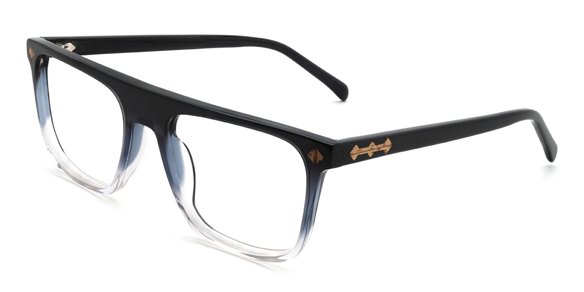Noir Transparent Rafael Lunettes - Rectangle Glasses