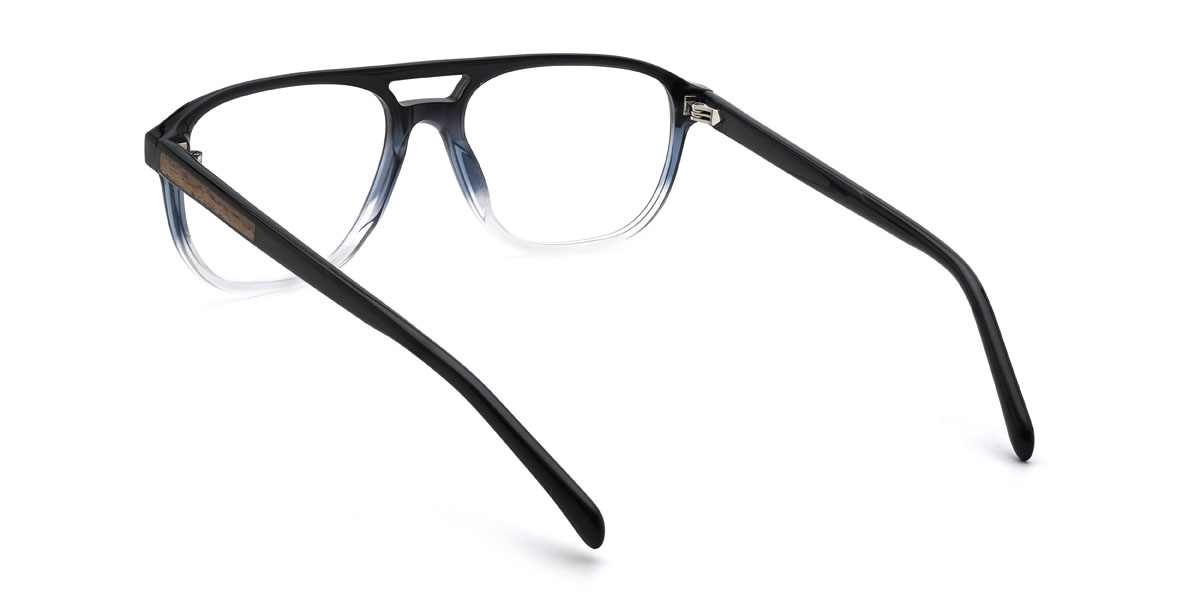 Fekete átlátszó Malakai Szemüveg - Aviator Glasses