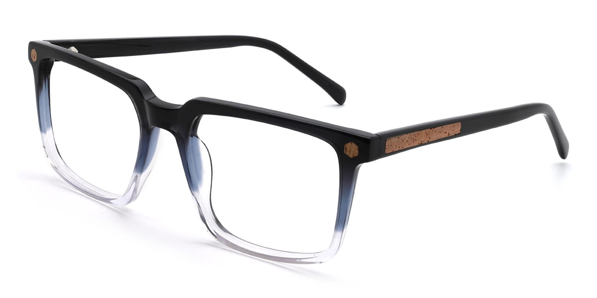 Noir Transparent Brantley Lunettes - Rectangle Glasses
