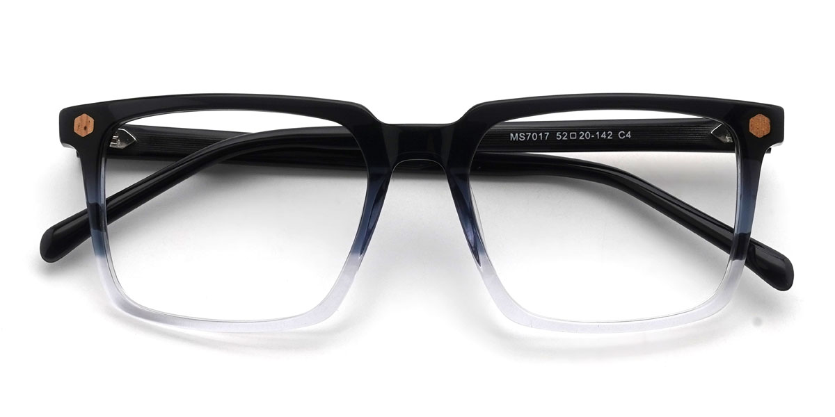 Noir Transparent Brantley Lunettes - Rectangle Glasses