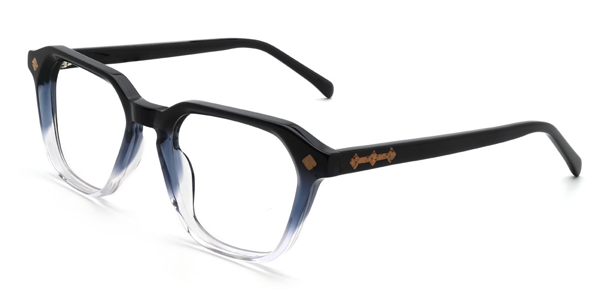 Fekete átlátszó Harley Szemüveg - Rectangle Glasses