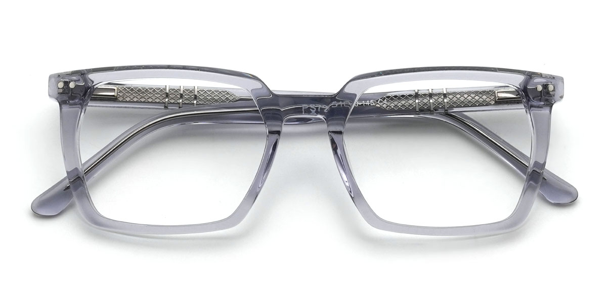 Átlátszó szürke Khalil Szemüveg - Rectangle Glasses