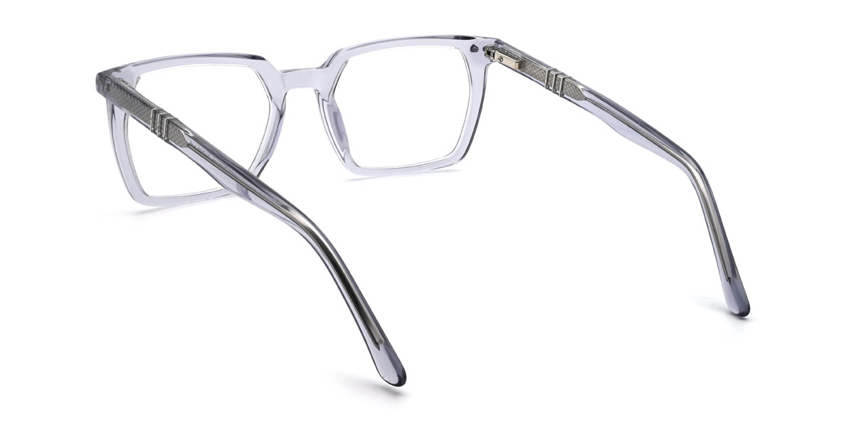 Átlátszó szürke Khalil Szemüveg - Rectangle Glasses