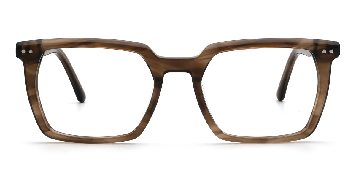 Barna csíkok Khalil Szemüveg - Rectangle Glasses