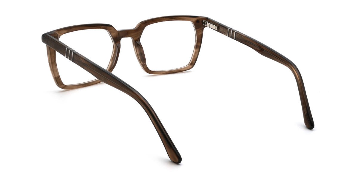 Barna csíkok Khalil Szemüveg - Rectangle Glasses