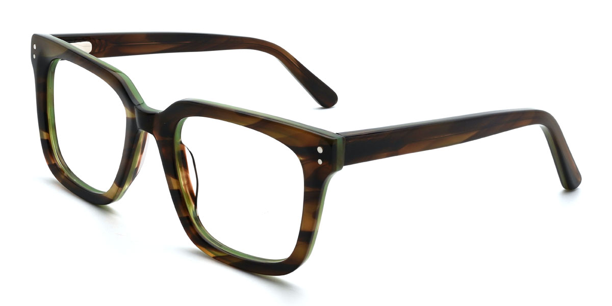Marron Écaille de tortue Pablo Lunettes - Rectangle Glasses