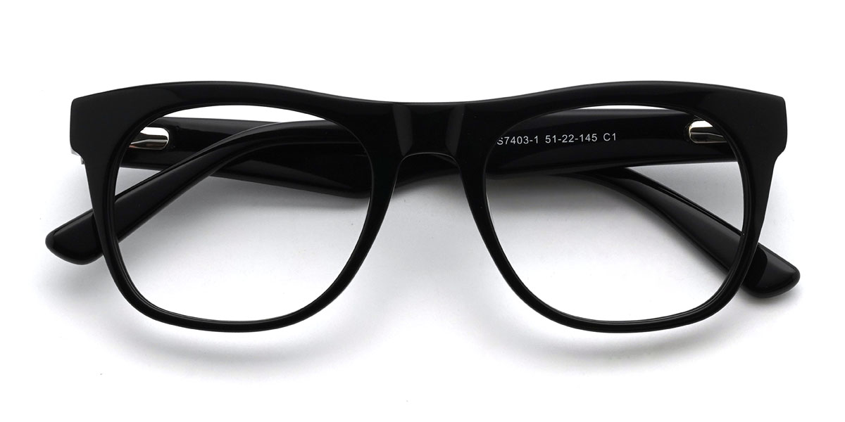 Fekete Sylas Szemüveg - Rectangle Glasses