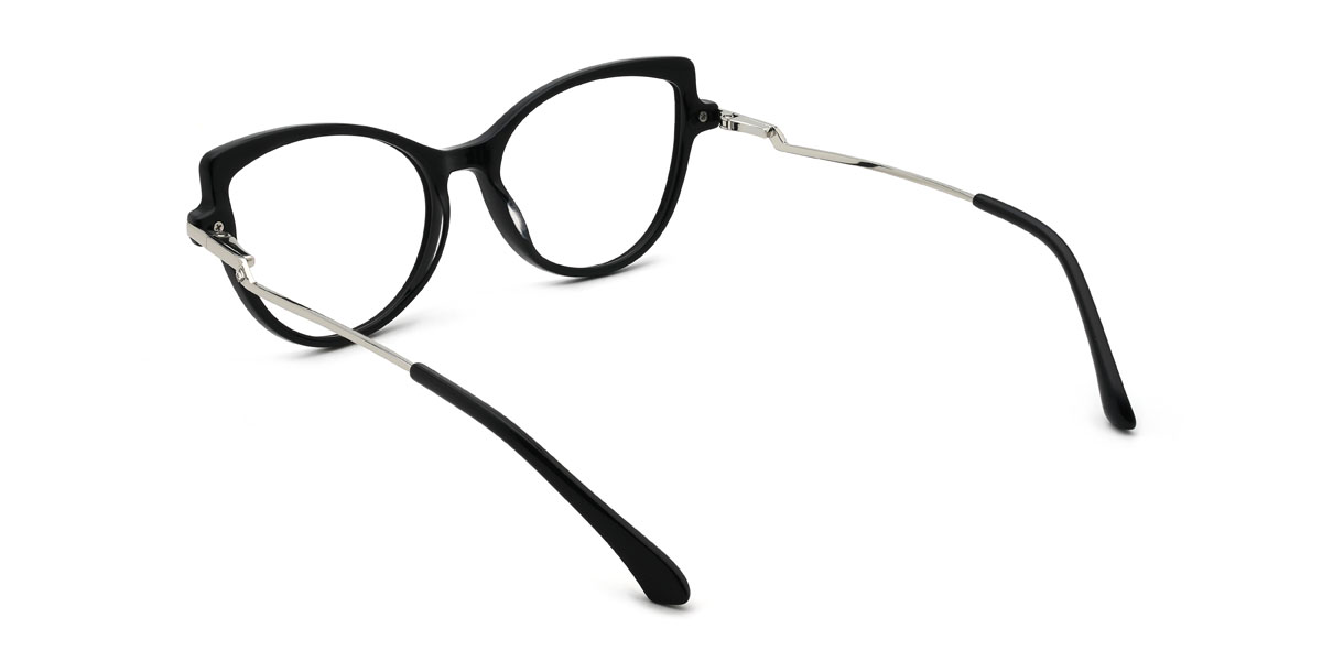 Fekete ezüst Momina Szemüveg - Cat Eye Glasses