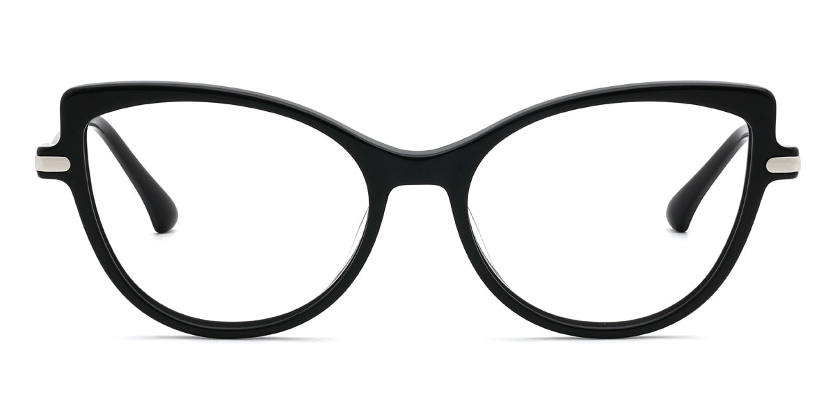 Fekete ezüst Momina Szemüveg - Cat Eye Glasses