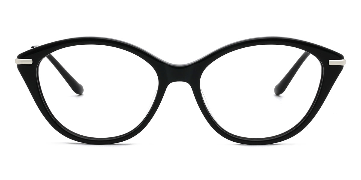 Fekete ezüst Trixie Szemüveg - Cat Eye Glasses