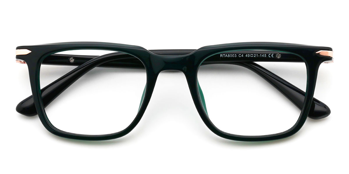 Mély zöld Kemper Szemüveg - Rectangle Glasses