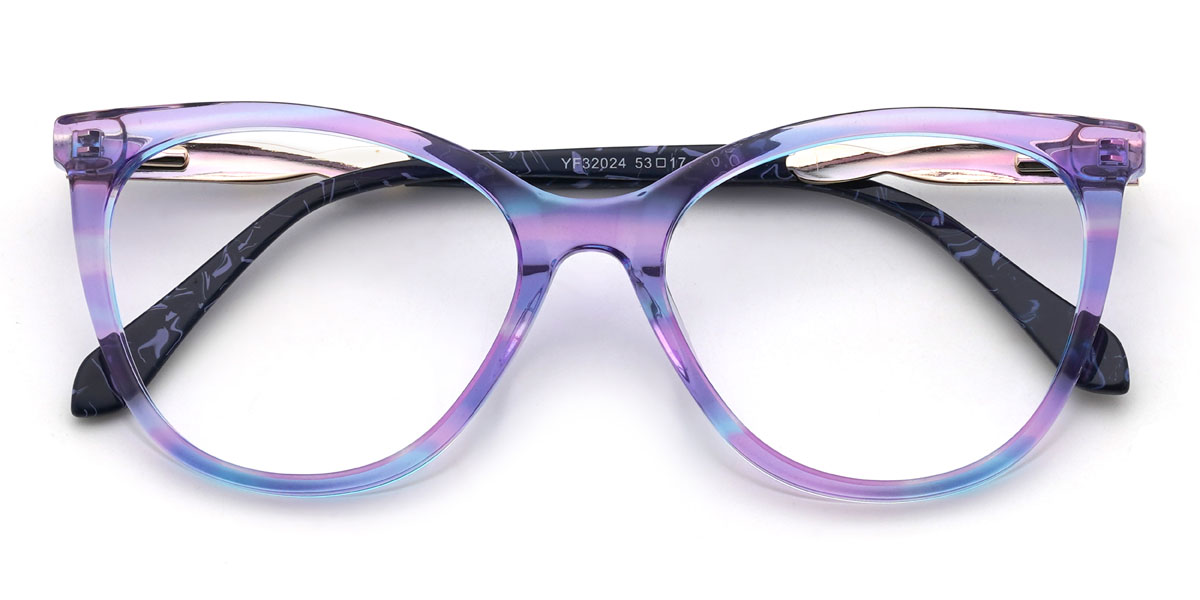 lila kék Aleksa Szemüveg - Oval Glasses