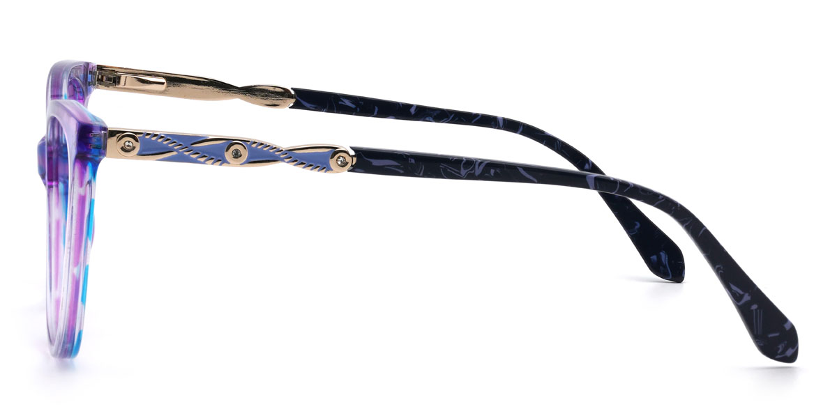 lila kék Aleksa Szemüveg - Oval Glasses