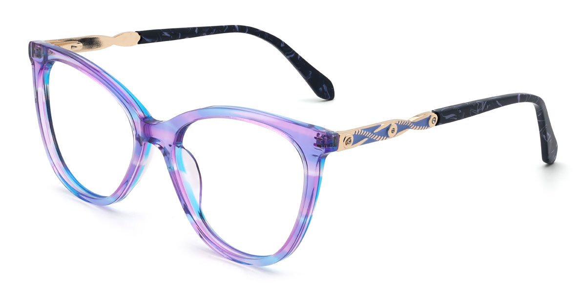 lila kék Aleksa Szemüveg - Oval Glasses