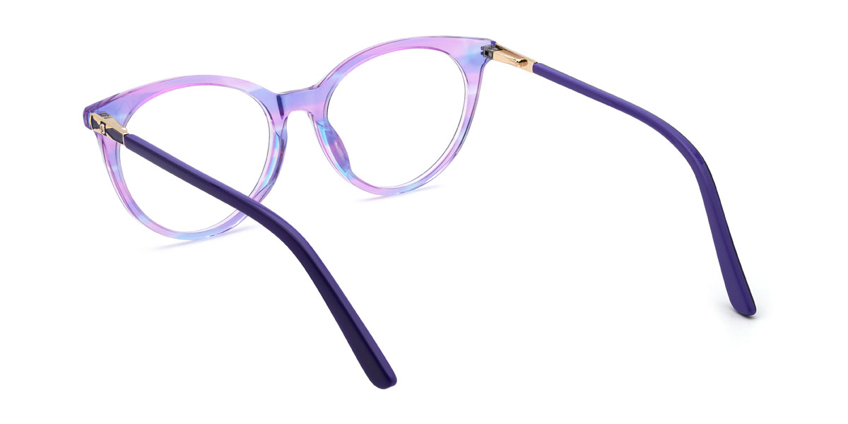 lila kék Aleksa Szemüveg - Oval Glasses