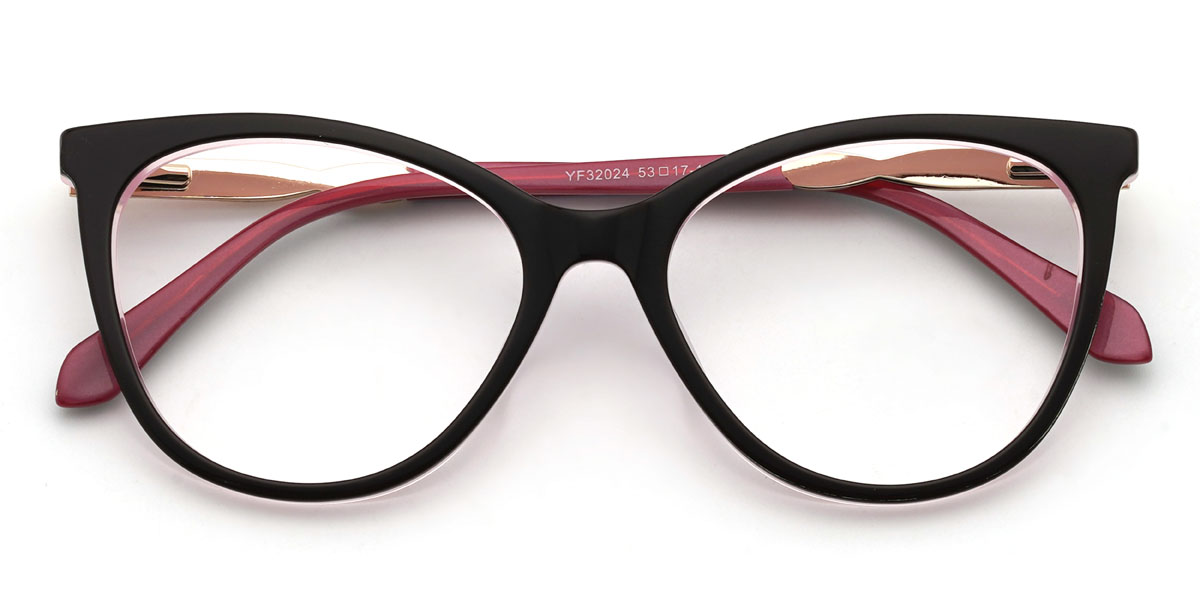 Fekete rózsaszín Aleksa Szemüveg - Oval Glasses