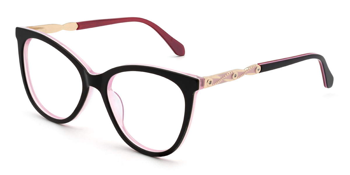 Fekete rózsaszín Aleksa Szemüveg - Oval Glasses