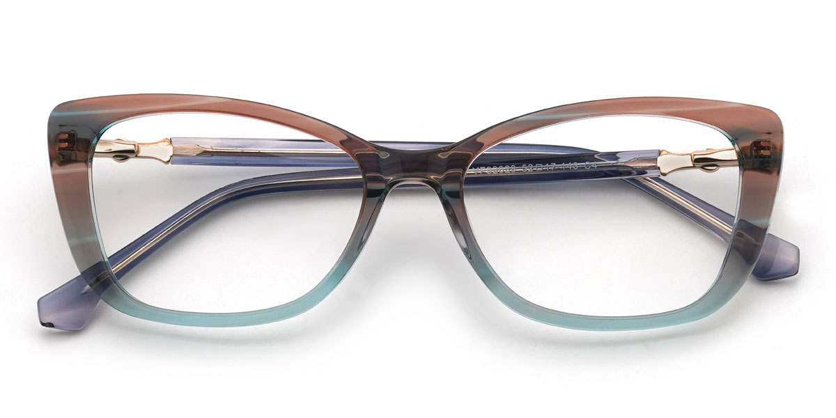 Barna kék Delfina Szemüveg - Rectangle Glasses