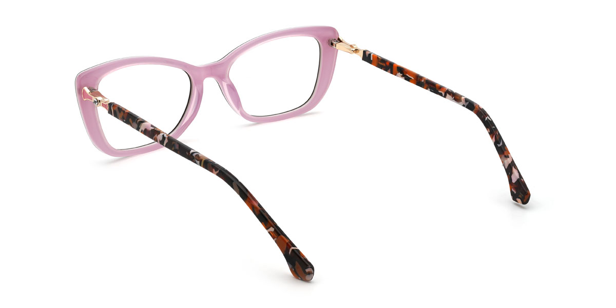 Fekete rózsaszín Delfina Szemüveg - Rectangle Glasses