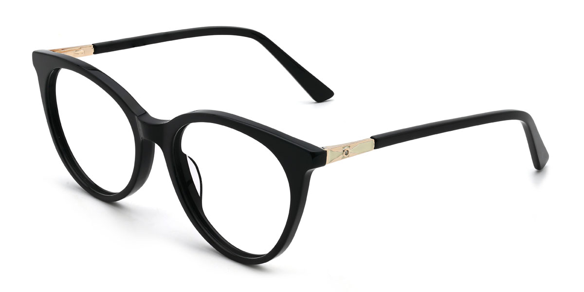 Fekete Josslyn Szemüveg - Oval Glasses
