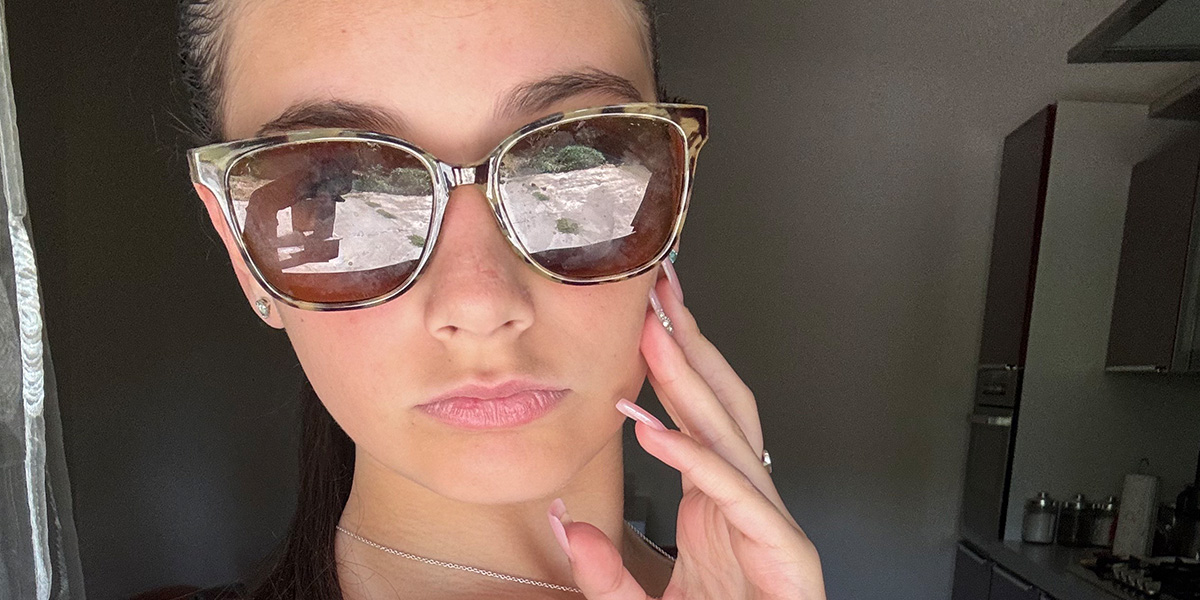 Écaille de tortue Marron Hutson Lunettes - Rectangle Sunglasses