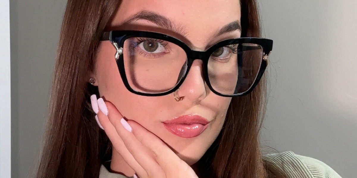 Black Marta Glasses - Square Glasses