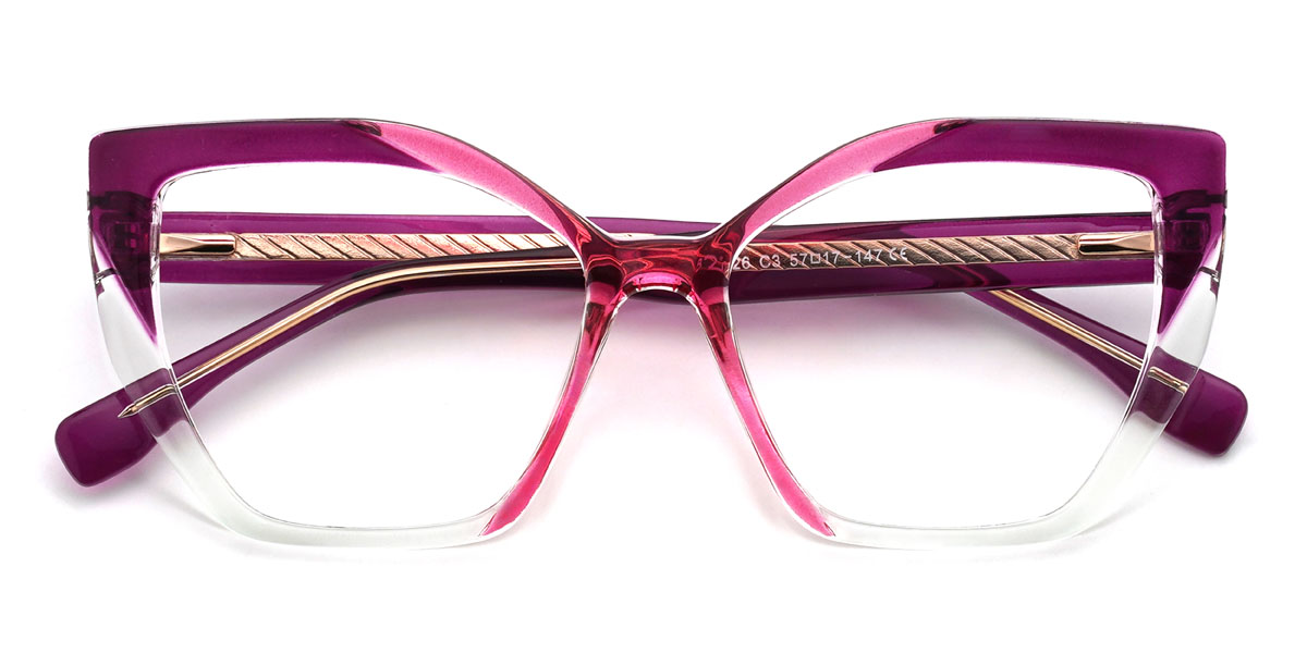 Lila rózsaszín Helena Szemüveg - Square Glasses