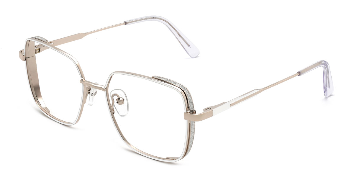 Weiß April Brille - Rectangle Glasses