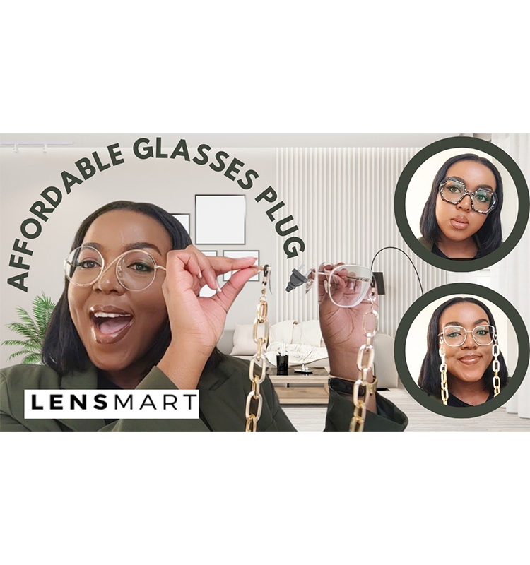 Namolinah showcases affordable stylish glasses from Lensmart, highlighting unique designs & accessories.