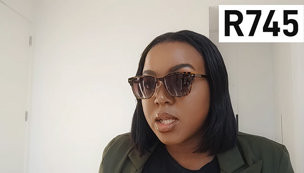 Namolinah with Lensmart Addison glasses, demonstrating magnetic clip - on sunglass functionality for sun protection.