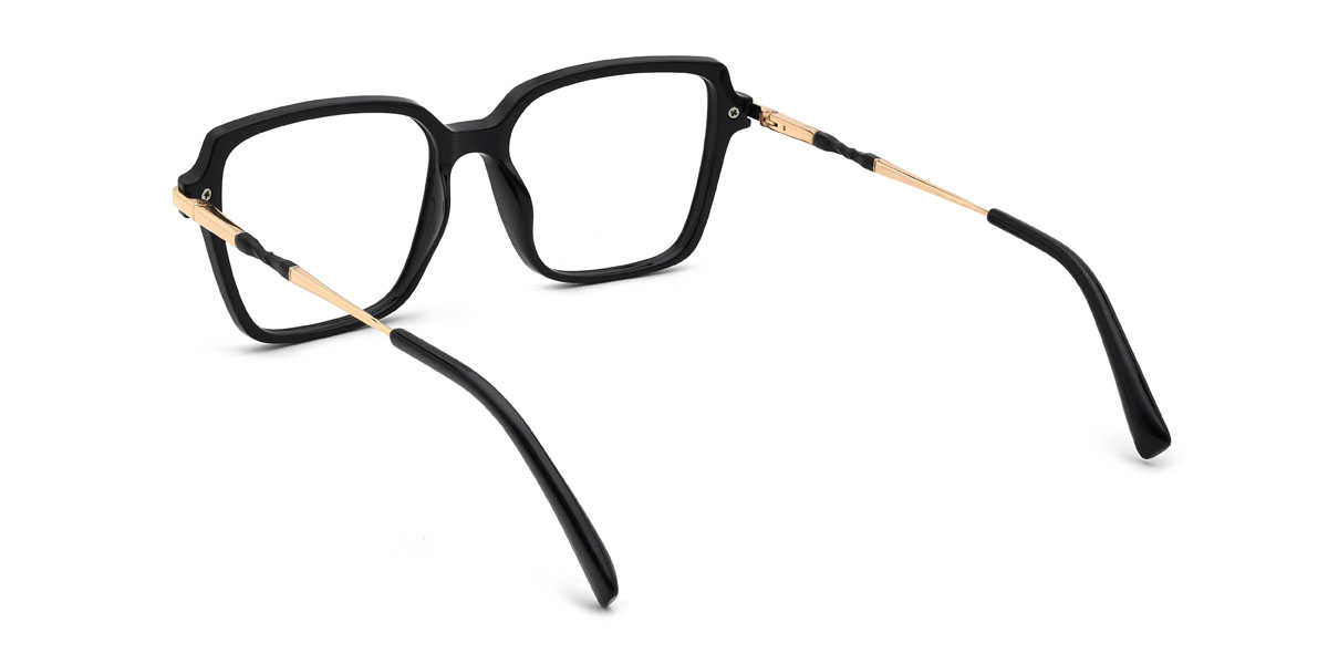 Noir Valkyrie Lunettes - Rectangle Glasses