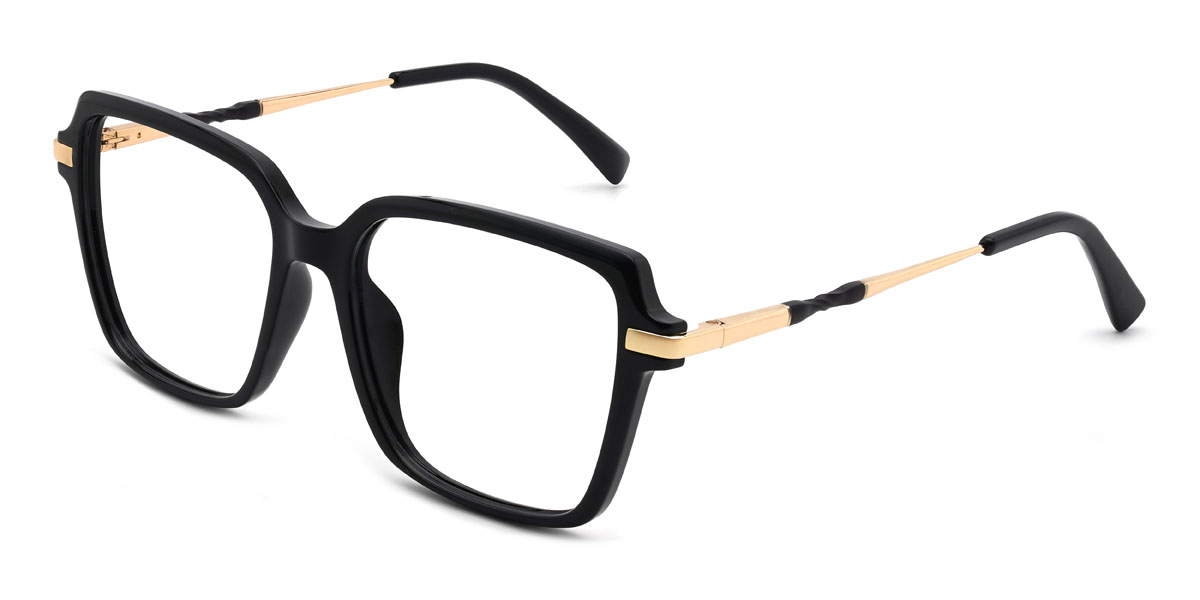 Noir Valkyrie Lunettes - Rectangle Glasses